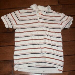 Urban Pipeline White and Red Striped Polo Shirt